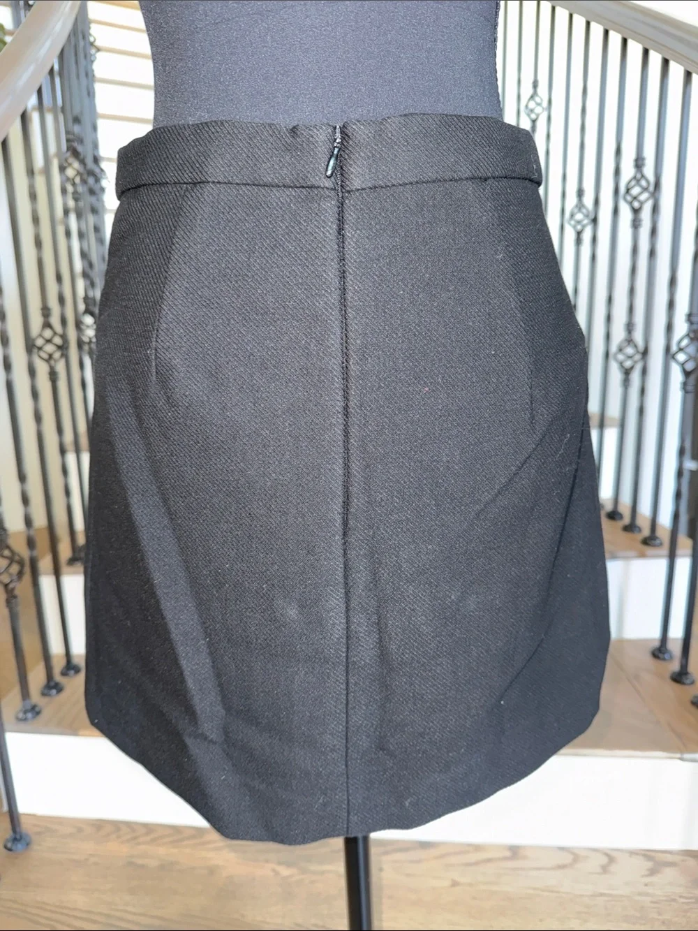 H&M Classic Black Double-Breasted Mini Skirt with Gold Buttons (US 6)